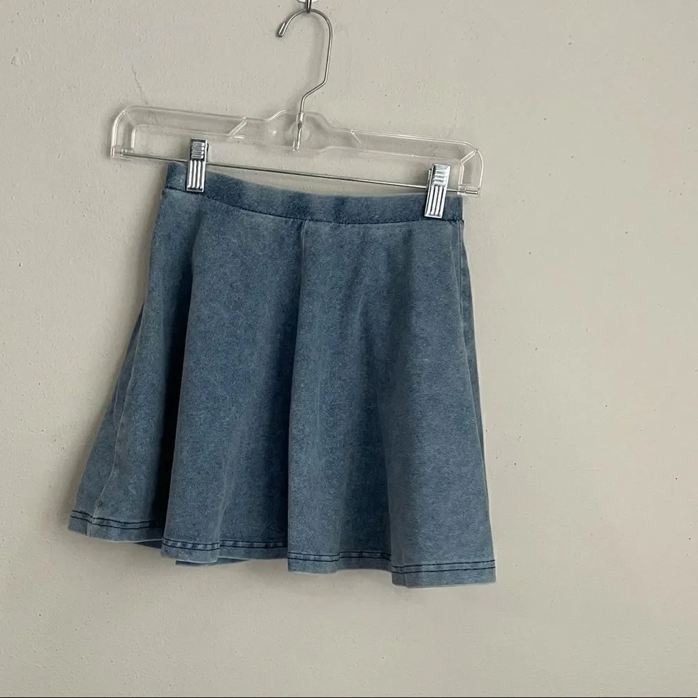2/$20 TopShop Petite Acid Wash Denim Jean Skater Mini Skirt